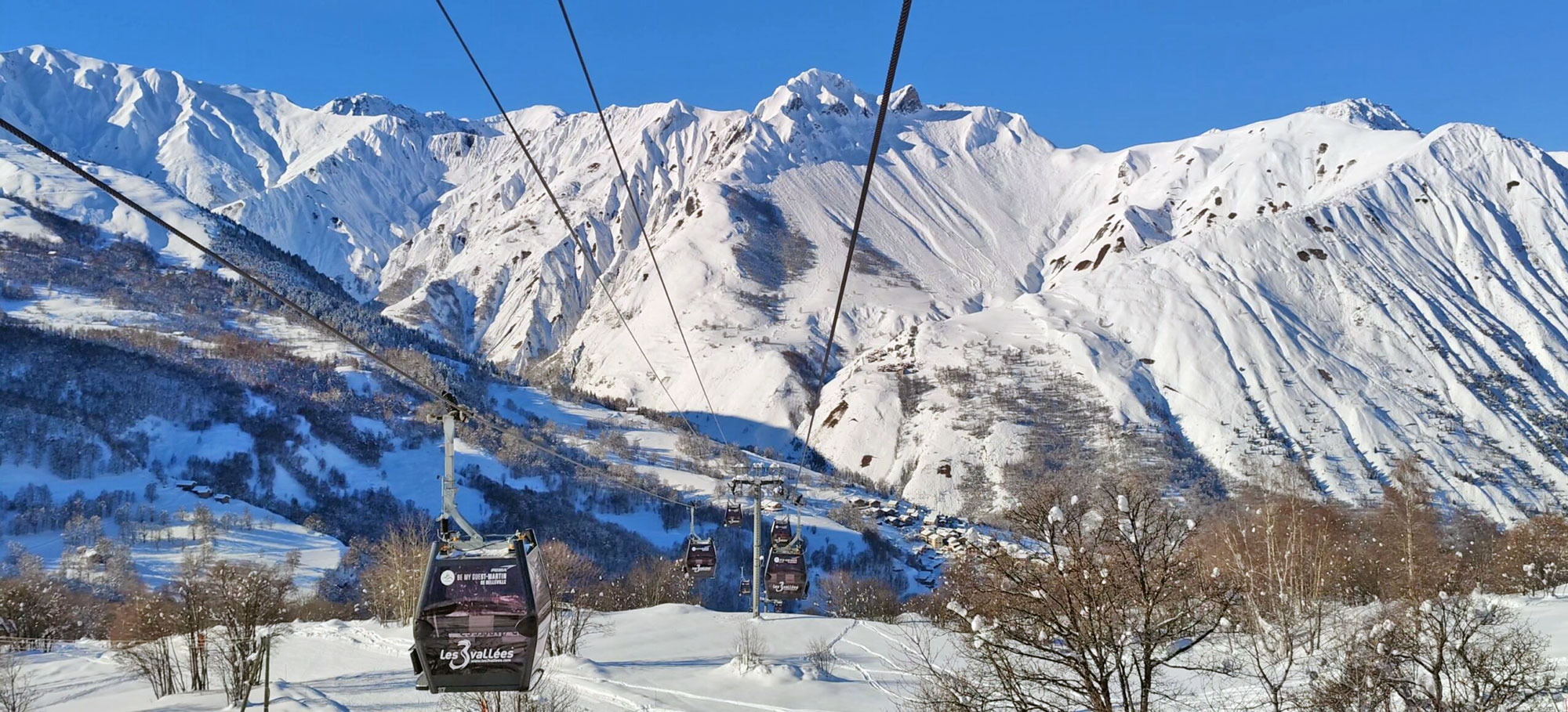 saint martin gondola brings you up into the heart of the 3 valleys