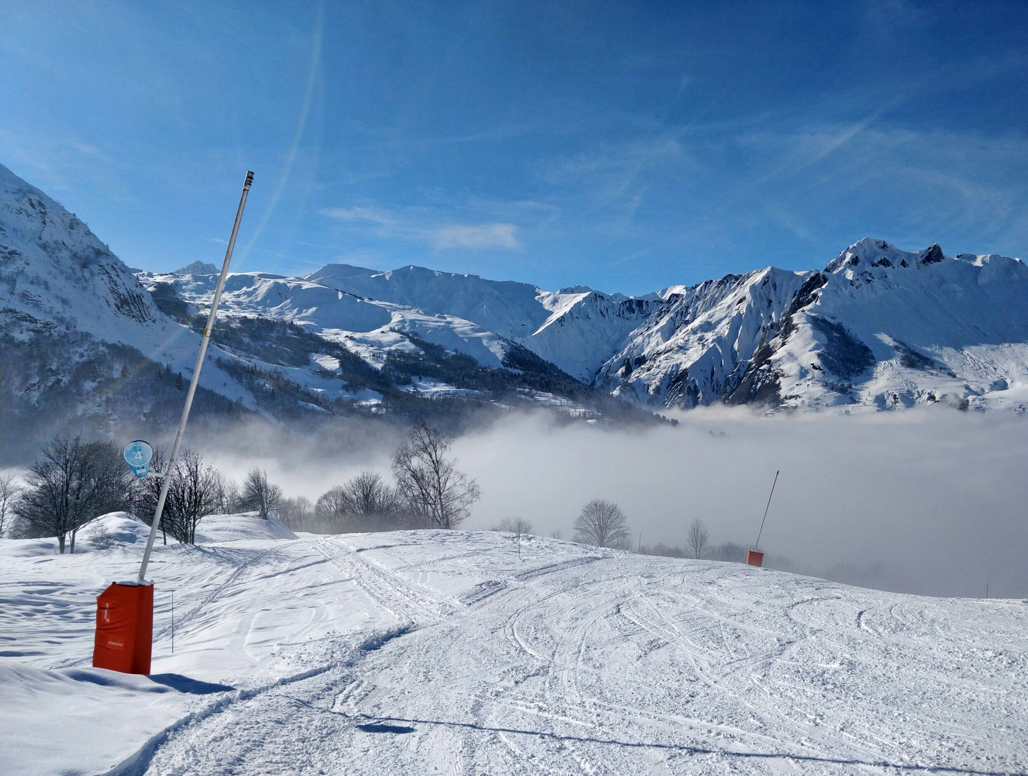 snow canons provide quality snow for some of the best skiing in france